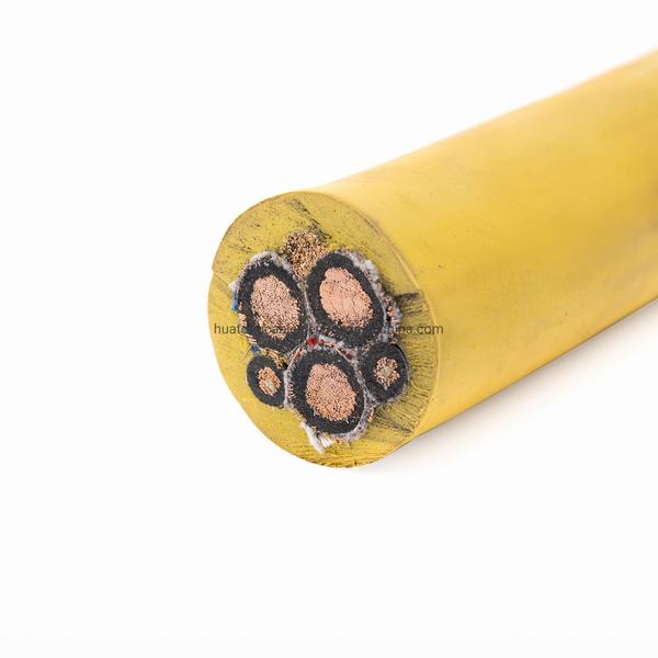 640/1100V 3c35mm2 EPDM Insulated CPE Sheathed Type61 Yellow Trailing Cable
