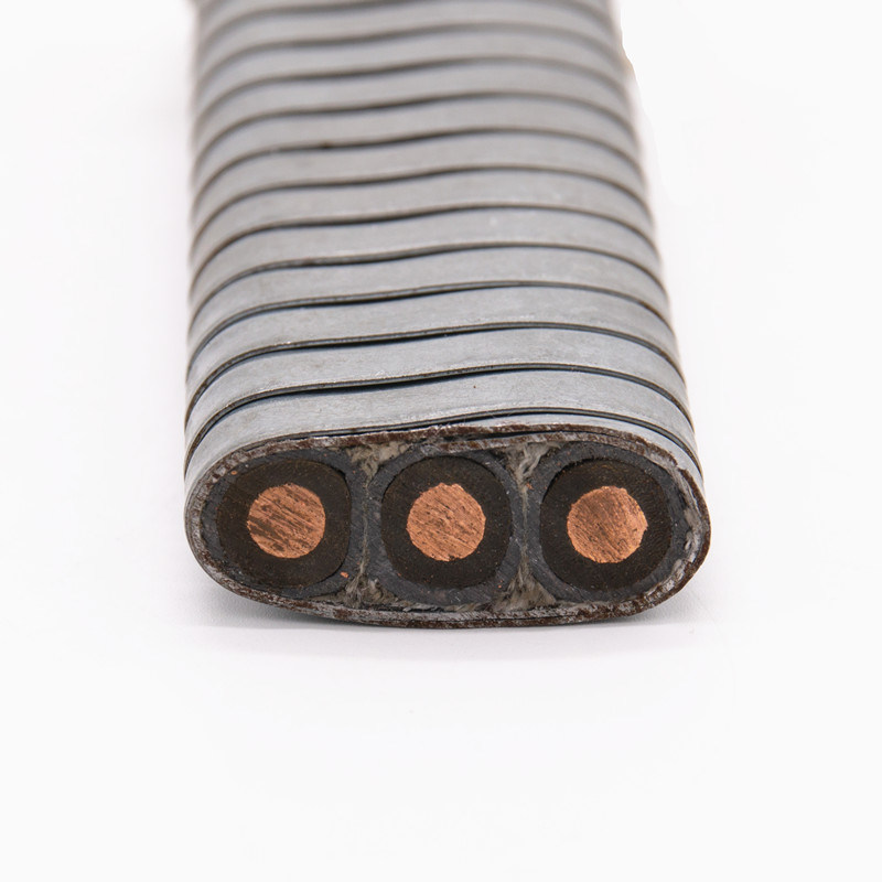 API Approved Round and Flat EPDM Rubber Sheath Monel Armoured Copper Conductor Esp Cable