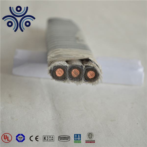 
                                 Estándar de AWG Conductor de cobre de caucho flexible Cable sumergible eléctrica                            