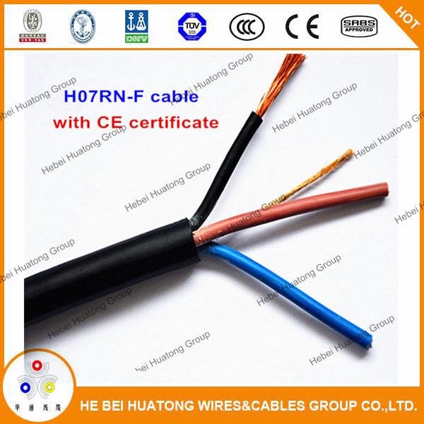China 
                                 Flexible certificado CE Cu/EPR/CPE el cable de goma H07RN-F                              fabricante y proveedor