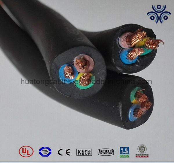Ce Listed 3 Core 2.5mm2 4.0mm2 6.0mm2 H05rn-F H07rn-F Cable