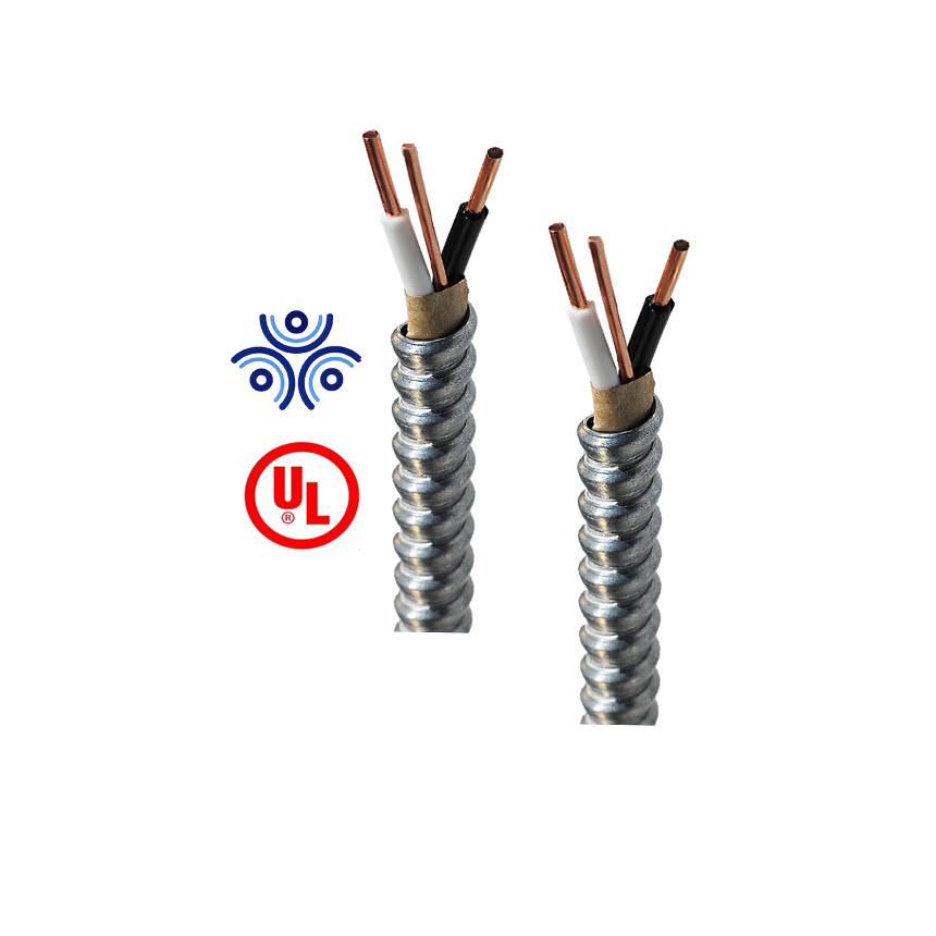 China 
                Customized Insulated Solid Residential Cable Bx 3c6 Cu AC90 14/2 AC 90 Wire
              manufacture and supplier
