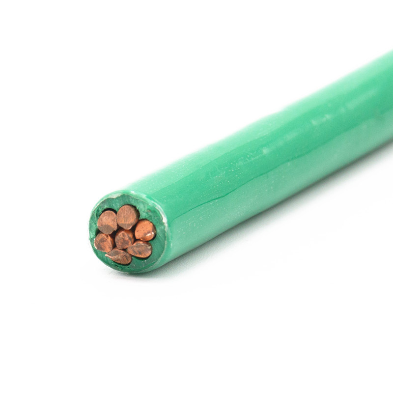 
                Nylon ignífugo electrico de alambre de cobre trenzado de 750 mcm Thwn2 Cable Thhn negro aislado
            