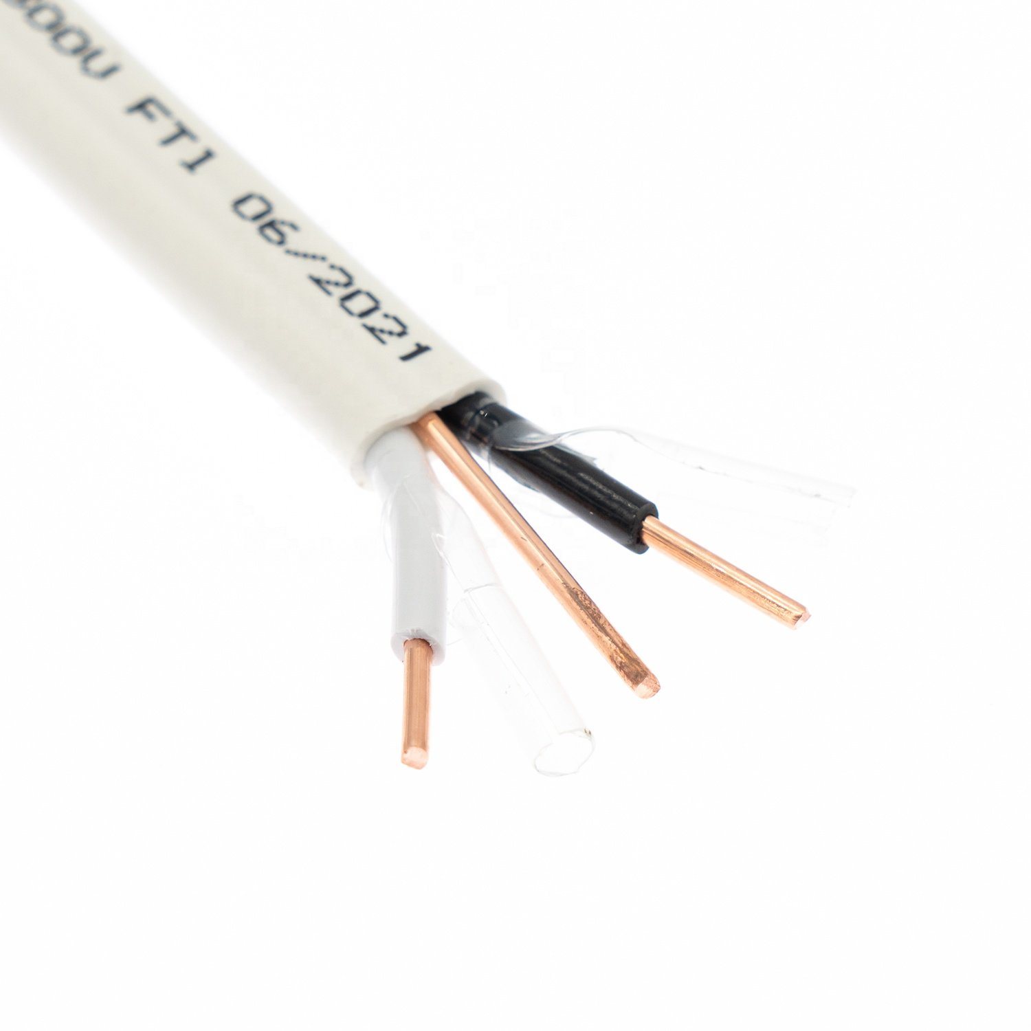 
                Cable eléctrico de 12/2 AWG de tambor de plástico o rodillo de construcción plana Cable
            