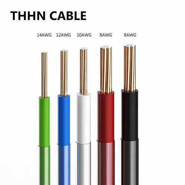 China 
                                 Una buena calidad UL 83 Estándar 4 AWG Thhn 8AWG de cobre trenzado El cable Thhn funda doble cable                              fabricante y proveedor