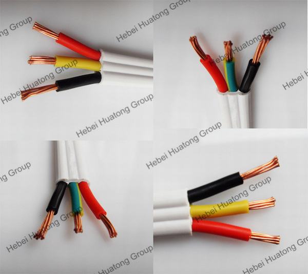
                                 H05vvh2-F isolamento de PVC de condutores de cobre entrançado e bainha do cabo eléctrico                            