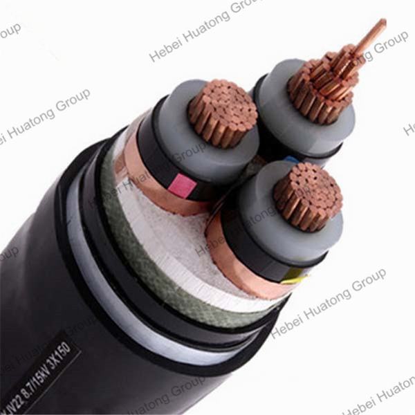 Chine 
                                 Haut/câble moyenne tension 3 simple coeur de ruban de cuivre d'isolation en polyéthylène réticulé de base de blindage du câble d'alimentation                              fabrication et fournisseur