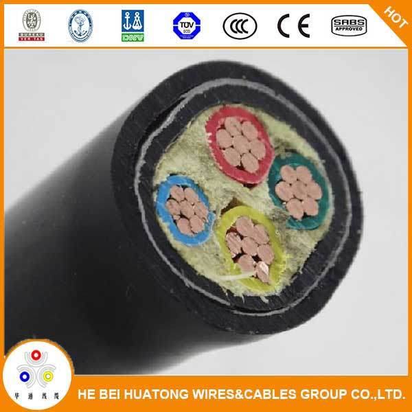 LV Cable 4*16mm2 Copper PVC Insulation with Steel Tape Armored Power Cable