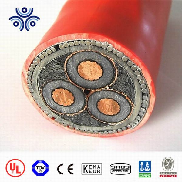 China 
                                 Mv Cable, aislado de 15 Kv XLPE 3 X 185 mm cinta de Conductor de cobre de 3 núcleos Cable blindado                              fabricante y proveedor