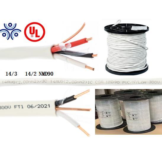 China 
                Nmd90 Romex Wire cUL Canada Market 14/2 12/2 14/3 6/3 300V FT1
              manufacture and supplier