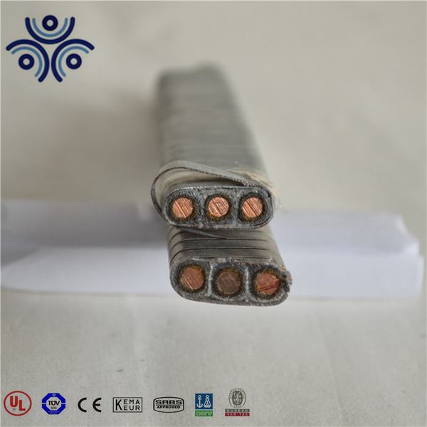 PVC/Rubber Copper Conductor Flexible Water Deep Well Field Submersible Cable
