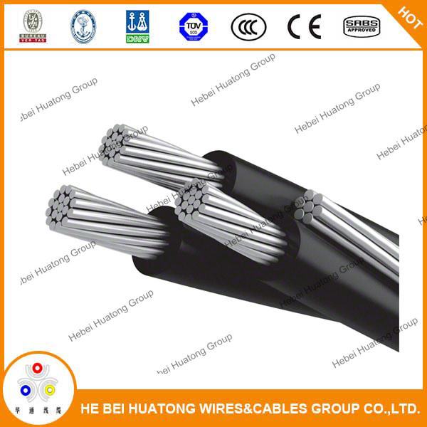 Quadruplex Neutral-Supported Cable Type Ns75, 600 V, Aluminum Conductor, LLDPE Insulation, ACSR Neutral