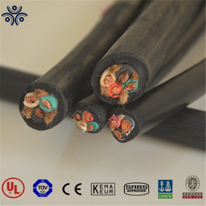 China 
                Soow cable de alimentación portátil 4c 12 AWG 600V Negro Chaqueta
              fabricante y proveedor