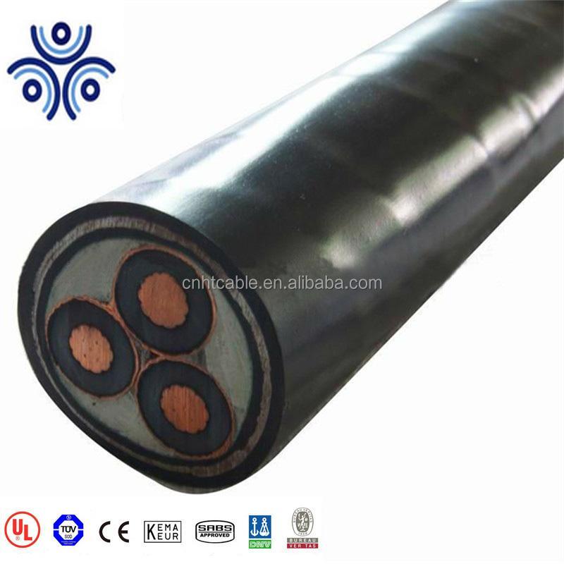 Three Conductor 15kv 133%/100% Copper Tape Shielded Mv-105 Cable