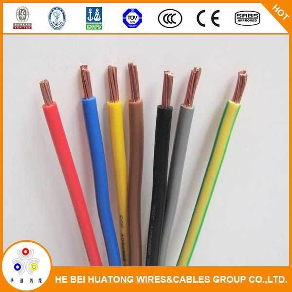 China 
                                 Thw Cable recubierto de PVC 2 4 6 8 AWG Thhn Thwn Tw de cable de cobre                              fabricante y proveedor