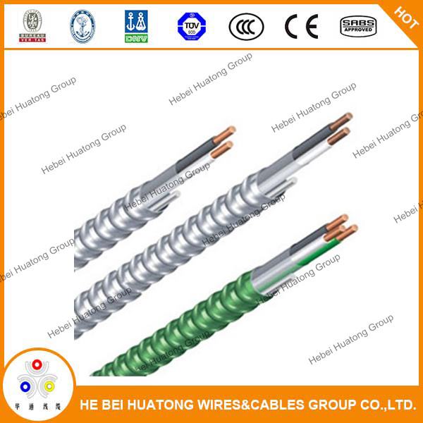 Type Mc Metal Clad Cable, Aluminum Interlock Armor 12/2 Mc Cable Solid with Thhn Isolated Ground 600V UL1569