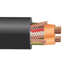 
                Typ SHD-GC-Bergbaukabel 3 Leiter 4/0 AWG 15kV Litze EPDM CPE-Kabel aus blankem Kupfer, schwarz, tragbar
            