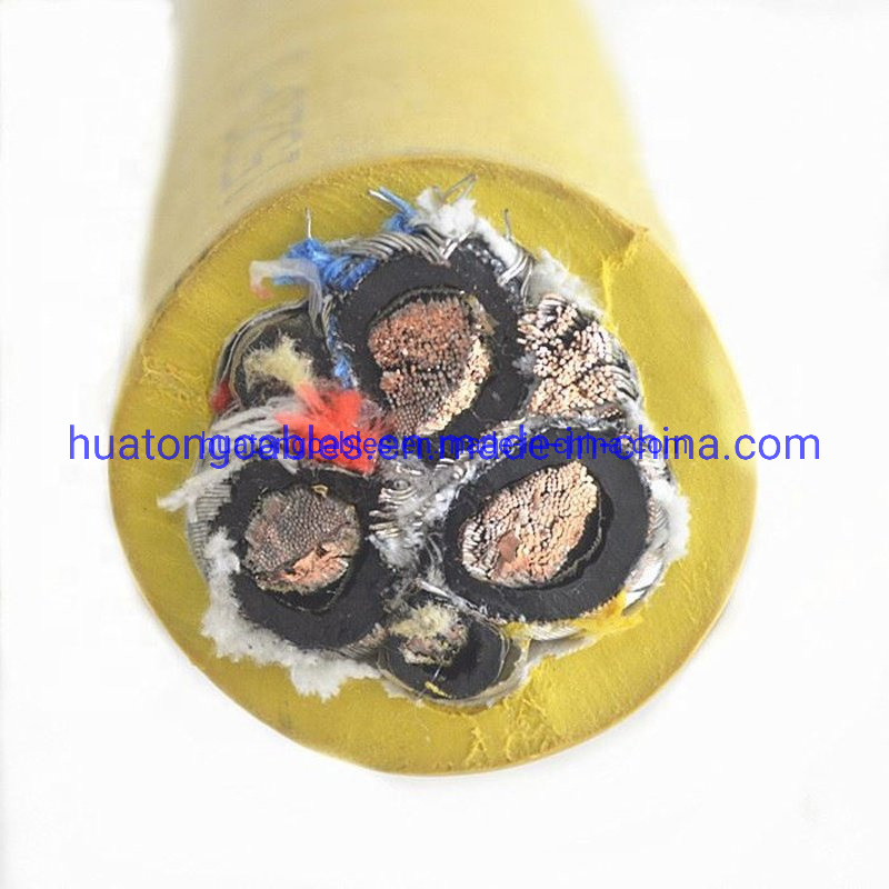 
                Type Shd-Gc Mining Cable 3 Conductor 4/0 AWG 25kv Stranded Bare Copper EPDM CPE Yellow Color FT1 Power Mining Cable
            