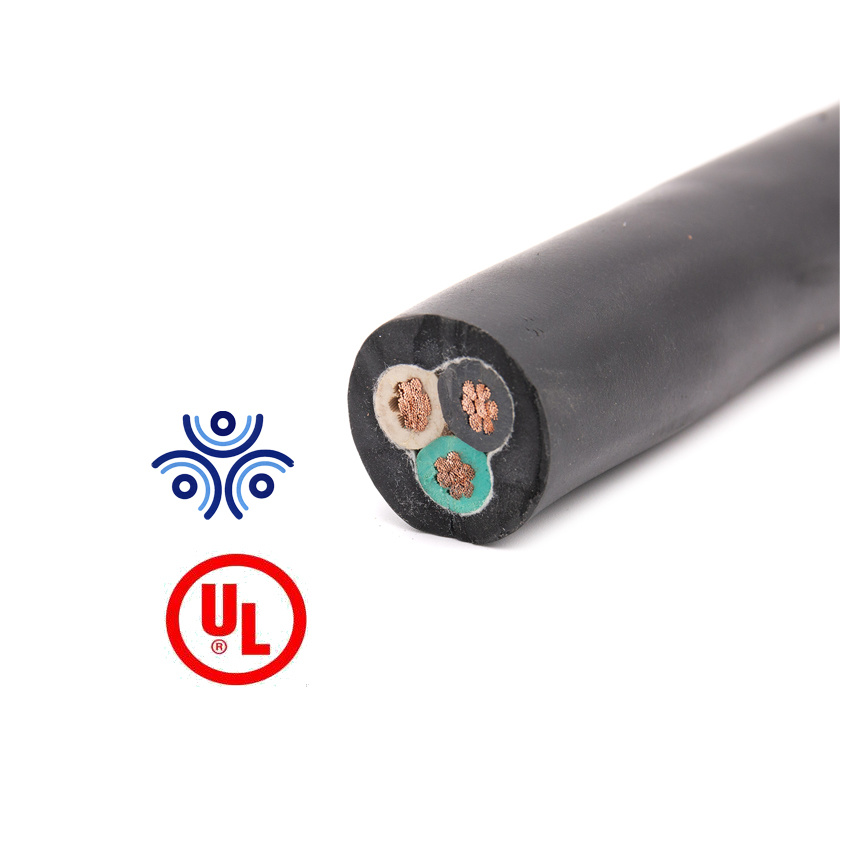 Type W 3 or 4 Core Flexibel Rubber Mining Cable 2kv UL