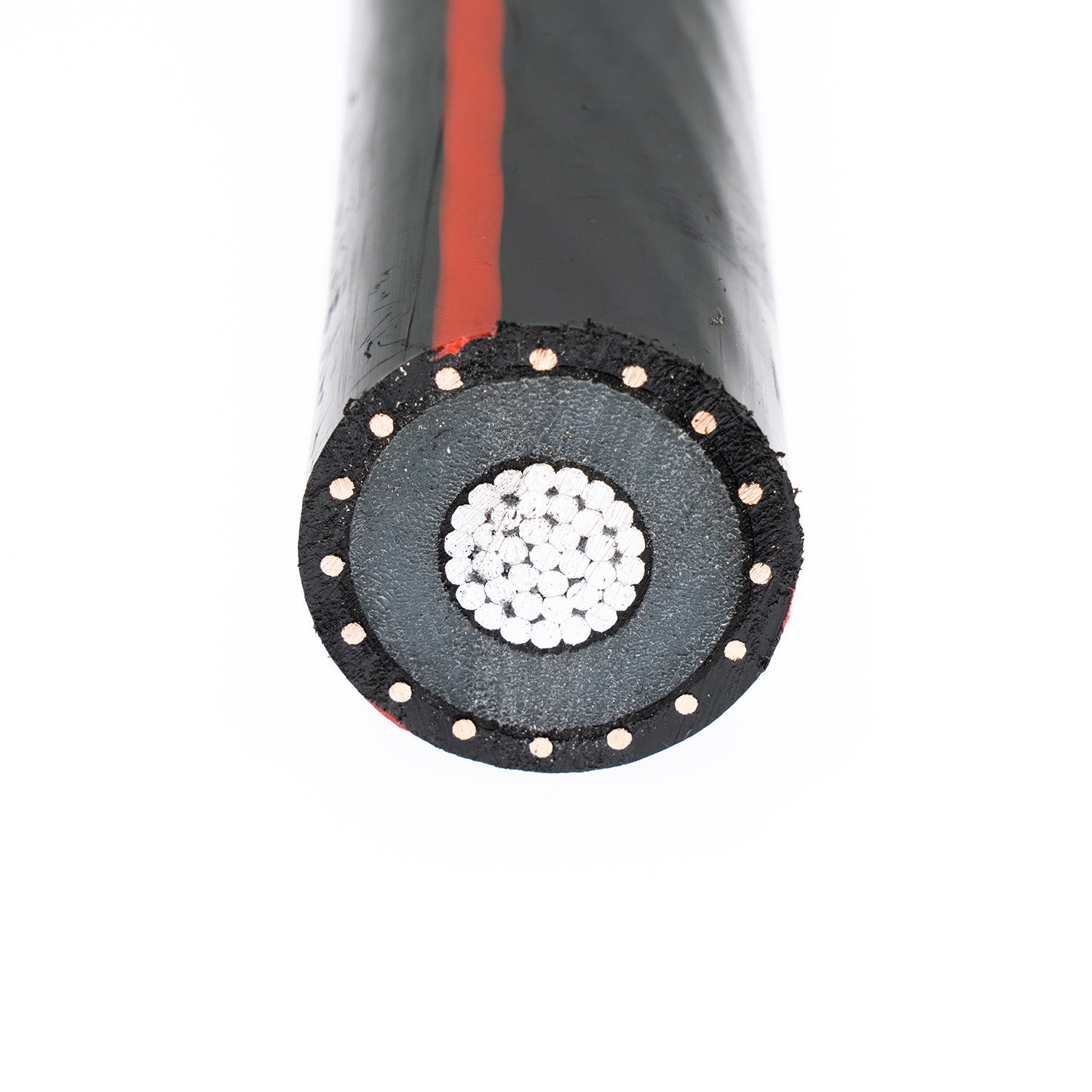
                Сертифицированный UL 15kv Подземный кабель, с покрытием из струны и алюминия, полный Нейтральный 133%-ный кабель питания EPR Insulaiton 2 AWG
            