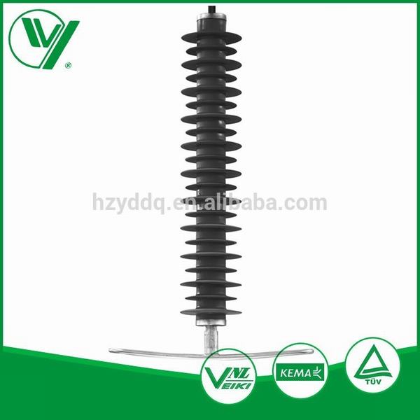 China 
                        Ceramic ZnO Lightning Arrester with Silicone Housed
                      manufacture and supplier