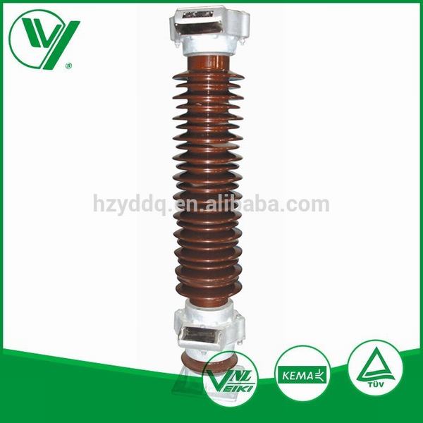 China Suppliers Porcelain Ceramic Housed ZnO Lightning Arrester Without Gap