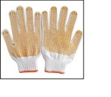 10 Gauge Knitted Gloves with PVC Dotscotton/Polyesterunbleached/Bleached White7-11