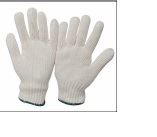 7 Gauge Knitted Glovescotton/Polyesterunbleached/Bleached White 7-11