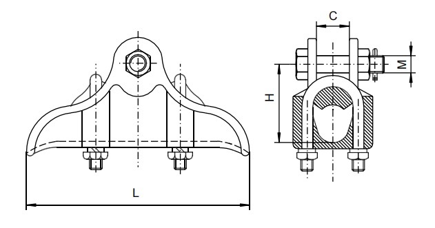 
                                 Colliers de suspension en alliage d'aluminium (type enveloppe)                            