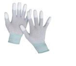 ESD Fingertip PU Glovescarbon Fiber White