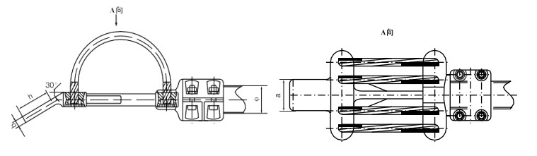 
                                 As braçadeiras flexíveis para lâmpadas tubulares tipo Bus-Bar Mgs, Grupo B                            