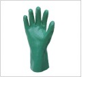 PVC Gloves Sandy Finish Green 30cm