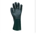 Китай 
                                 Защитные перчатки из ПВХ песчаных отделкой и полной зеленый 35см                              производитель и поставщик