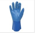 PVC Gloves Sandy Finish blue 30cm