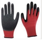 Китай 
                                 Полиэстер Латексные перчатки с покрытием, "мятым" эффектом (черный)                              производитель и поставщик