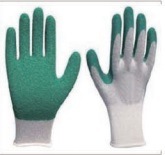Polyester Glove Latex Coated, Crinkle Finish (green)