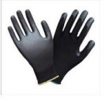 Polyester Lined Glove Coated with PU (black)