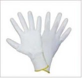 
                                 Polyester gefütterter Handschuh mit PU-Beschichtung (weiß)                            