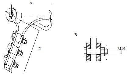 Cina 
                                 Morsetto di trazione con puleggia per conduttore ACSR 120/20 mm2                             fornitore