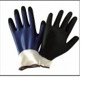 China 
                        Sandy Finish Nitrile Glovespolyester Linerblack 7-11
                      manufacture and supplier