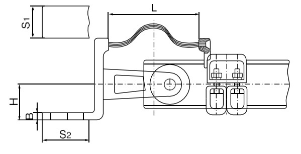 
                                 Stützausführung, einfache flexible Anschlussklemmen für Rohrschiene Typ MSZ, Horizontal                            