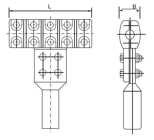 
                                 Conectores T Tipo Tl, com a braçadeira de salto                            