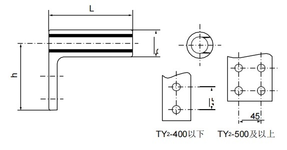 T-Connectors Type Ty/Ty2, Hydraulic Compression Type