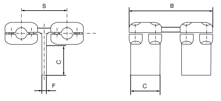 
                                 T-Steckverbinder für Doppelleiter und Tap-Leiter Typ TL                            