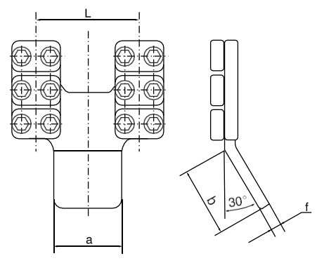 
                                 Connettori terminali per conduttori doppi imbullonati, tipo SSL, Gruppo B                            