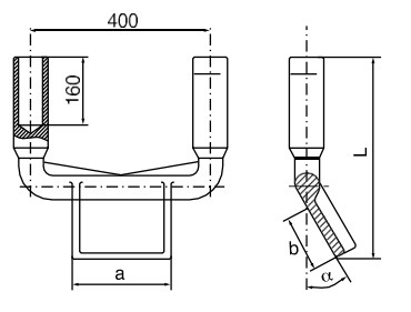 
                                 Conectores de terminais para condutores transversais duplos grandes tipo Sy, tipo de compressão                            