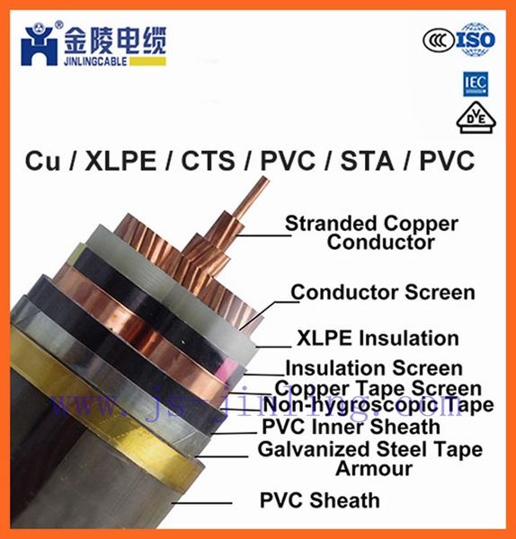 Chine 
                                 3.8/6.6kv isolation XLPE 400mm 240mm2 185mm2 240 sq mm 50 mm carrés 50mm2 500mm2 Câble d'alimentation électrique                              fabrication et fournisseur