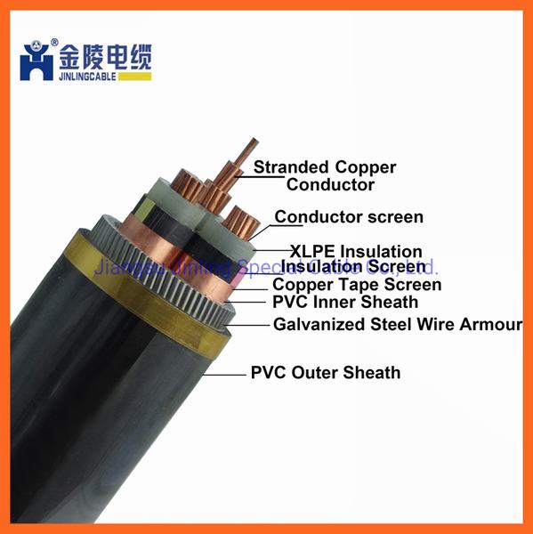 China 
                                 33kv de Uganda, S/C 185mm2 de 240mm2 Cable de alimentación de tres principales                              fabricante y proveedor