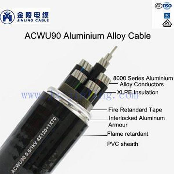 
                                 Blockiertes gepanzertes Kabel der Aluminiumlegierung-Acwu90 Leiter                            