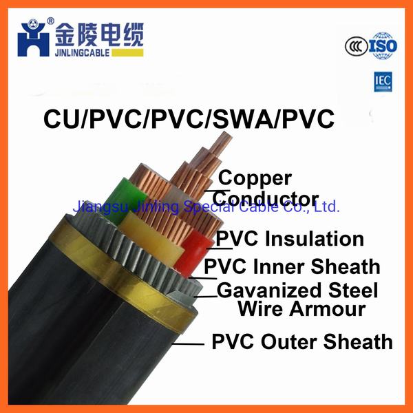 
                                 BS6346 BS5467 0.6/1kv de cable de alimentación de alambre de acero blindado Yjv32, VV32                            